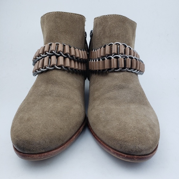 Sam Edelman Taupe Leather Ankle Boots Size 8.5 M - Picture 2 of 8